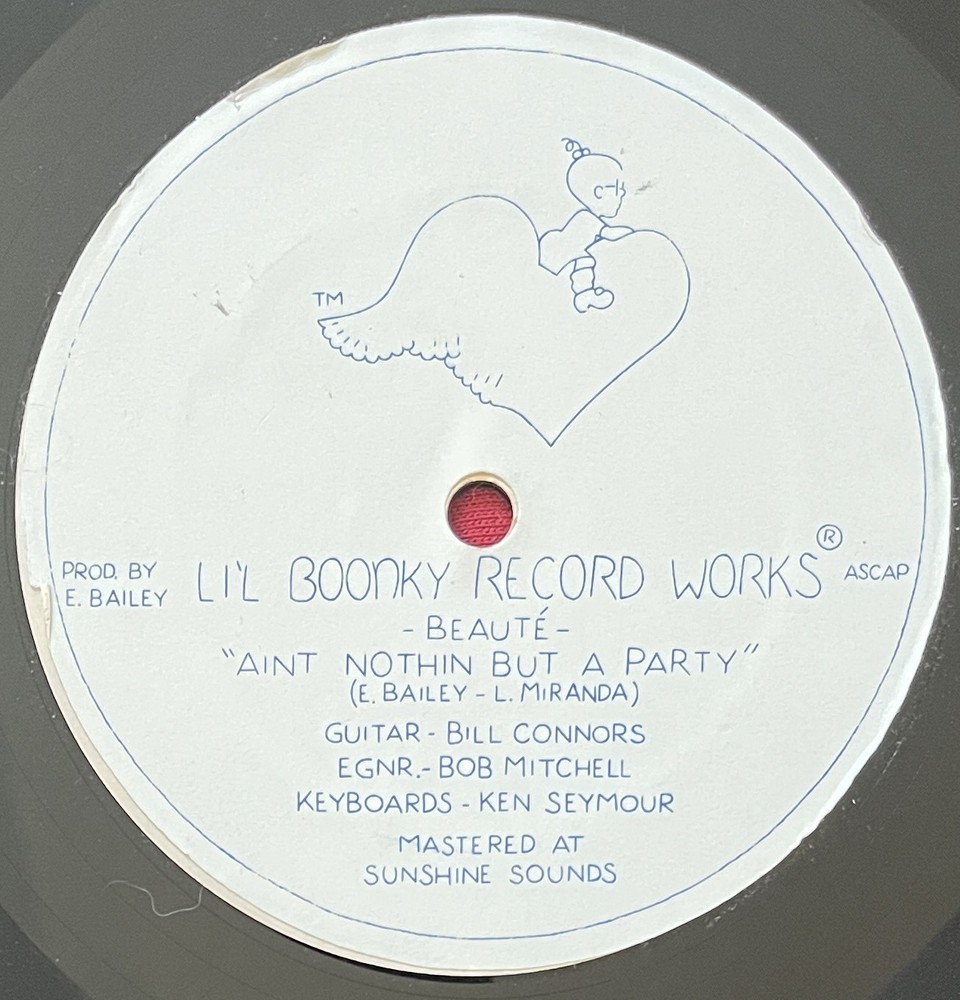 BEAUTE~AINT NOTHING BUT A PARTY 12″ RARE ELECTRO SOUL FUNK DISCO~LIL BOONKY