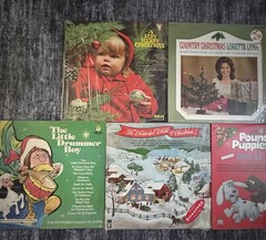 Vintage Christmas Vinyl Record Lot 8 LP Time Life Loretta Lynn Holiday READ