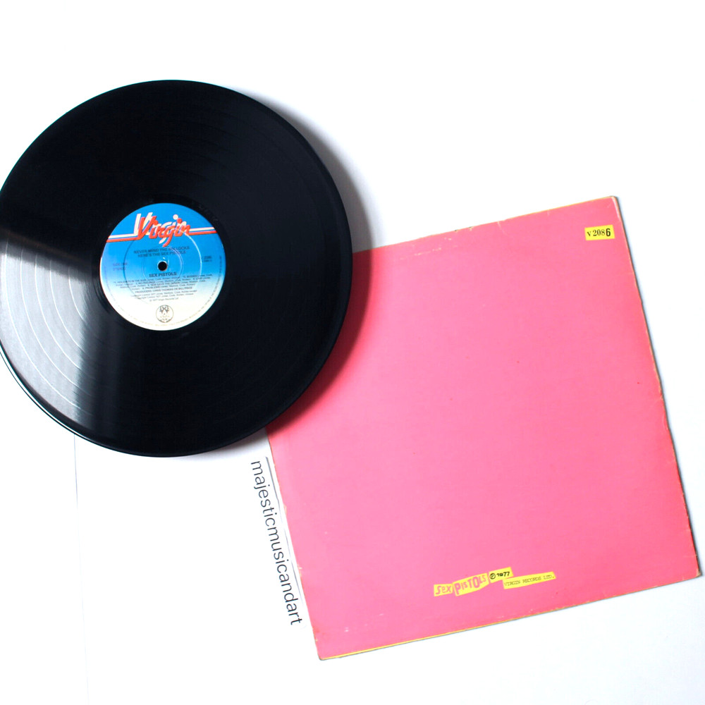 ORIGINAL UK 1977 BLANK 1ST COVER SEX PISTOLS NEVER MIND THE BOLLOCKS VINYL LP