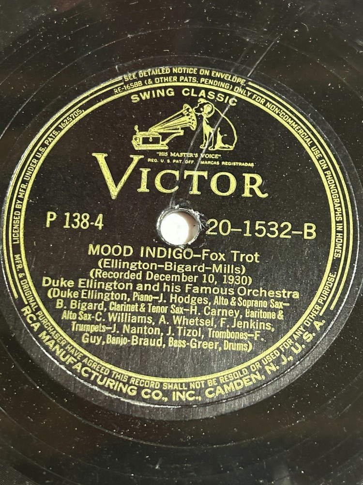 Duke Ellington Mood Indigo/Ring Dem Bells – Victor Swing Classic 78RPM