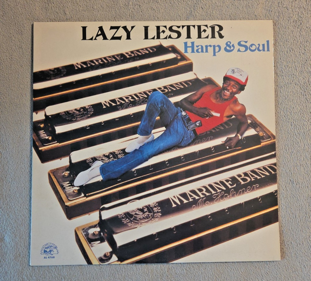 Lazy Lester Harp & Soul Vinyl Record 1988 Alligator Records AL 4768