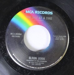 Rock 45 Elton John – Lucy In The Sky With Diamonds / One Day At A Time On Mca Re