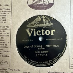 4 VICTOR Records SCROLL 78 RPM LOT w Sleeves 2 Songs Per Disk Vtg 1920s – As Is