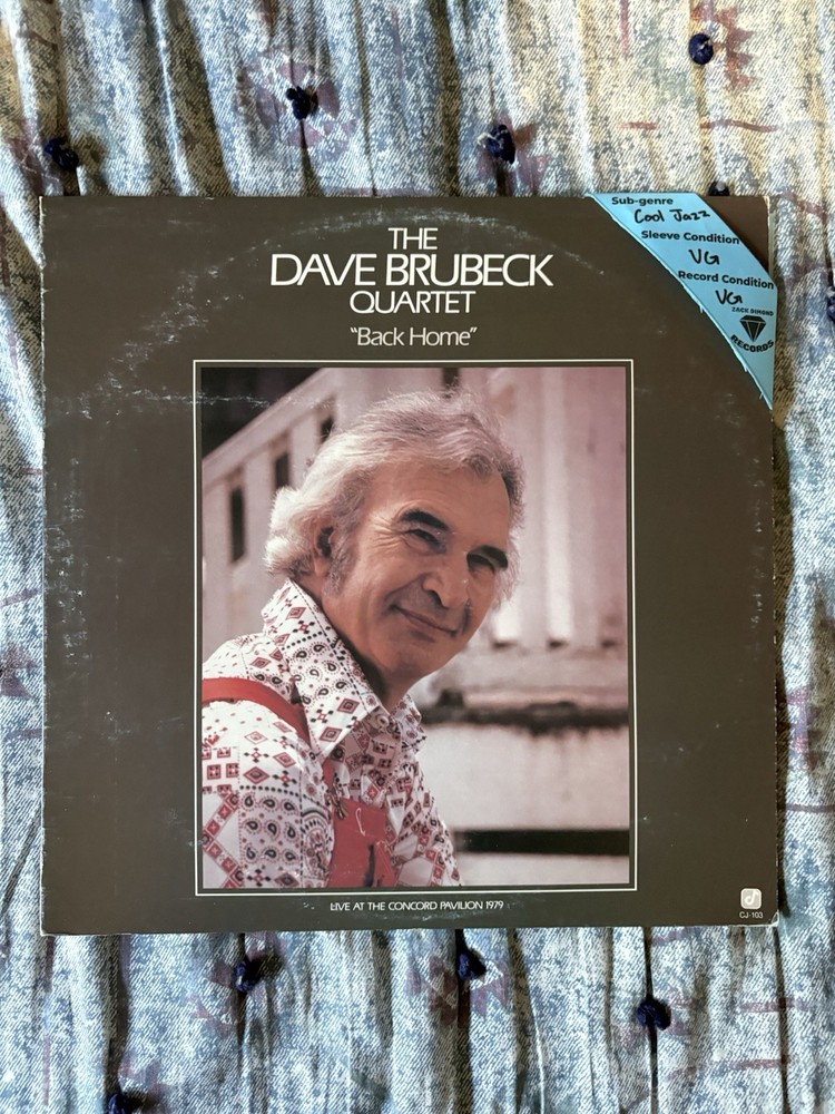 The Dave Brubeck Quartet Back Home Vinyl LP 1979 Concord Jazz Records Cool Jazz