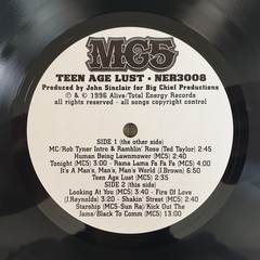 MC5 Teen Age Lust LP 1996 Official US 1st Press Live Saginaw Auditorium 1972