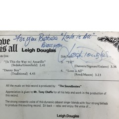 Leigh Douglas Love Is All Four Track EP 7″ Vinyl Record 33 1/3 RPM 1976