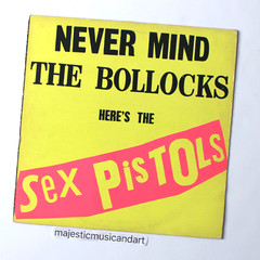 ORIGINAL UK 1977 BLANK 1ST COVER SEX PISTOLS NEVER MIND THE BOLLOCKS VINYL LP