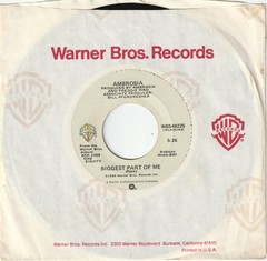 Ambrosia – Biggest Part of Me / Livin’ On My Own 7″ Vinyl 45 RPM Record 1980