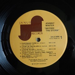 Johnny Winter Before The Storm Vinyl Lp Janus #2JSL-3056 1973 2XLP Gatefold