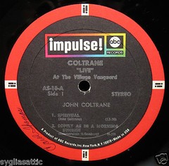 JOHN COLTRANE-Live At THe Village Vanguard-Jazz Album-IMPULSE #A10-VAN GELDER