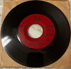 61 Tx Blues Rocker 45 JOHNNY WINTER “ That’s What Love Does” FROLIC 501 Ex HEAR