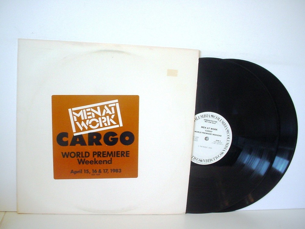 MEN AT WORK Cargo World Premier Weekend WHITE LABEL PROMO 2LP Set 1983 A2S 1650