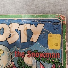 Vintage Peter Pan Records FROSTY THE SNOWMAN 45 rpm Vinyl Record – 4 Songs