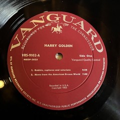 [RADIO/SPOKEN WORD]~EXC LP~HARRY GOLDEN~Self Titled~(author)~[1962~VANGUARD]~
