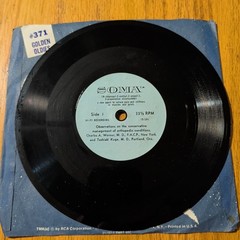 VINTAGE WALLACE LABORATORIES MEDICAL/MUSIC 33 1/3 RPM- Management Of Ortho Cond