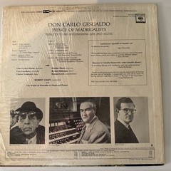 Record Is “SS” VINYL LP Don Carlo / Gesualdo Prince Of Madeigalists Columbia