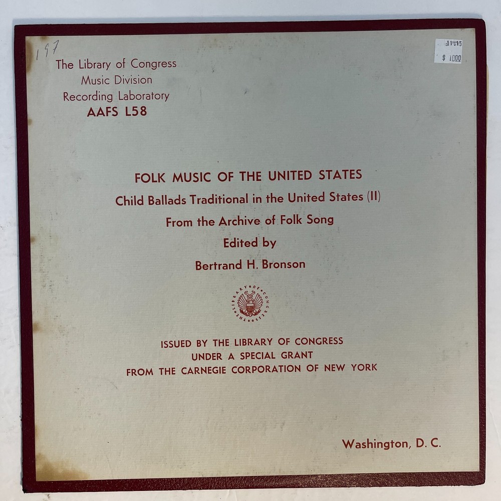 Bertrand H. Bronson ‎– Child Ballads Traditional In The United States (II) Vinyl