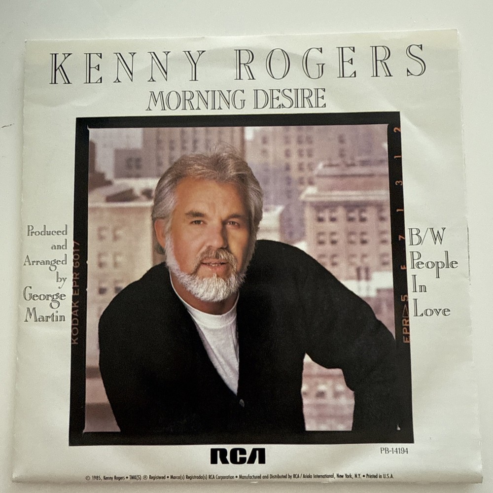 Kenny Rogers – Morning Desire /People in love RCA 1985 w/ Poster Sleeve VG+