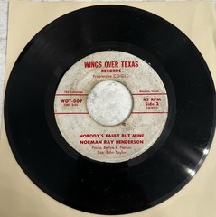 Rare Gospel Blues 45 Rev. AMOS HENDERSON-My Home Going-Wings Over Texas HEAR