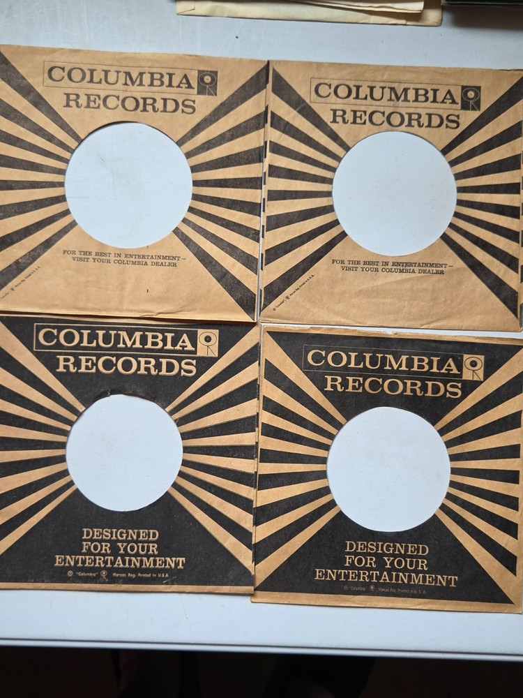 COLUMBIA RECORDS (4) original company sleeves nice shape