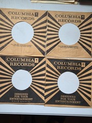 COLUMBIA RECORDS (4) original company sleeves nice shape