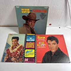 Lot 3 Elvis Movie Soundtracks: Girl Happy, Flaming Star & Blue Hawaii Rec A
