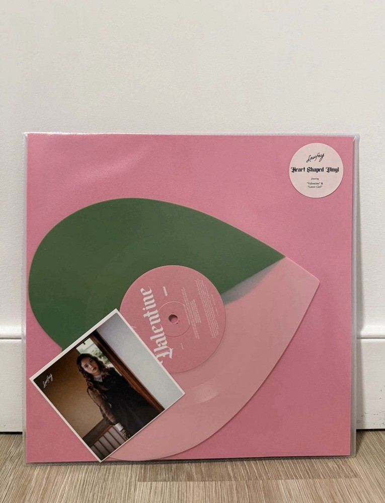 Laufey Valentine Lover Girl Strawberry Matcha Heart Shaped Vinyl LP Record – NEW