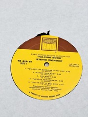 Stevie Wonder TALKING BOOK 1972 Vinyl LP Record Tamla Records T-319L Soul