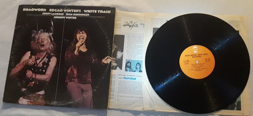 Roadwork Edgar Winter’s White Trash 2 LP set Epic KEG 31249 vg+ Jerry LaCroix