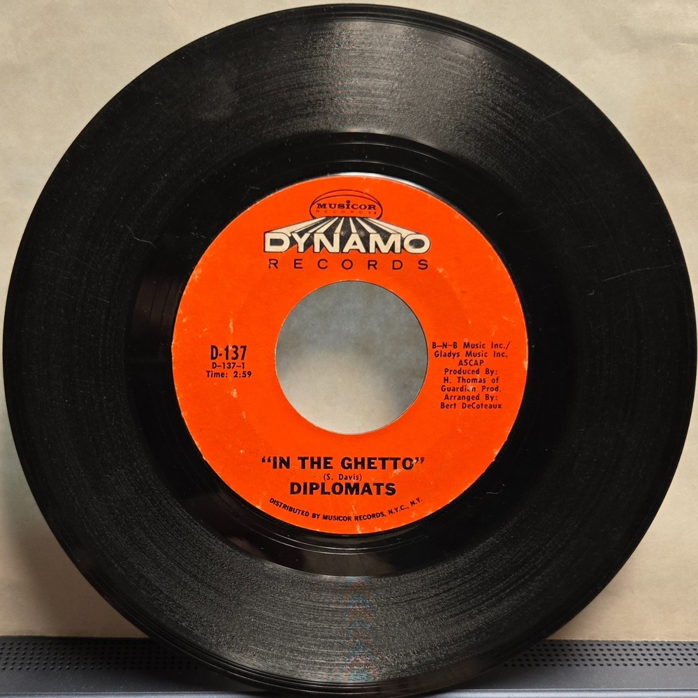 Diplomats In The Ghetto/I’ve Got The Kind Of Love 1970 7” 45 Dynamo Records