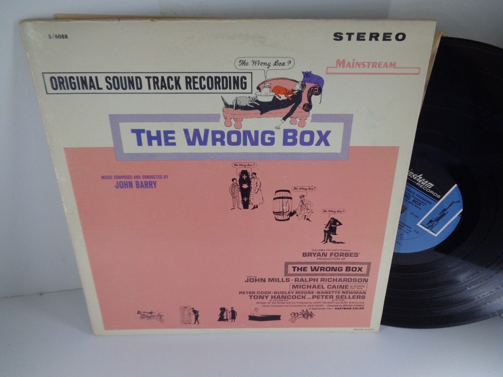 WRONG BOX Mainstream S-6008 John Barry stereo Peter Cook orig (1966) M- LP