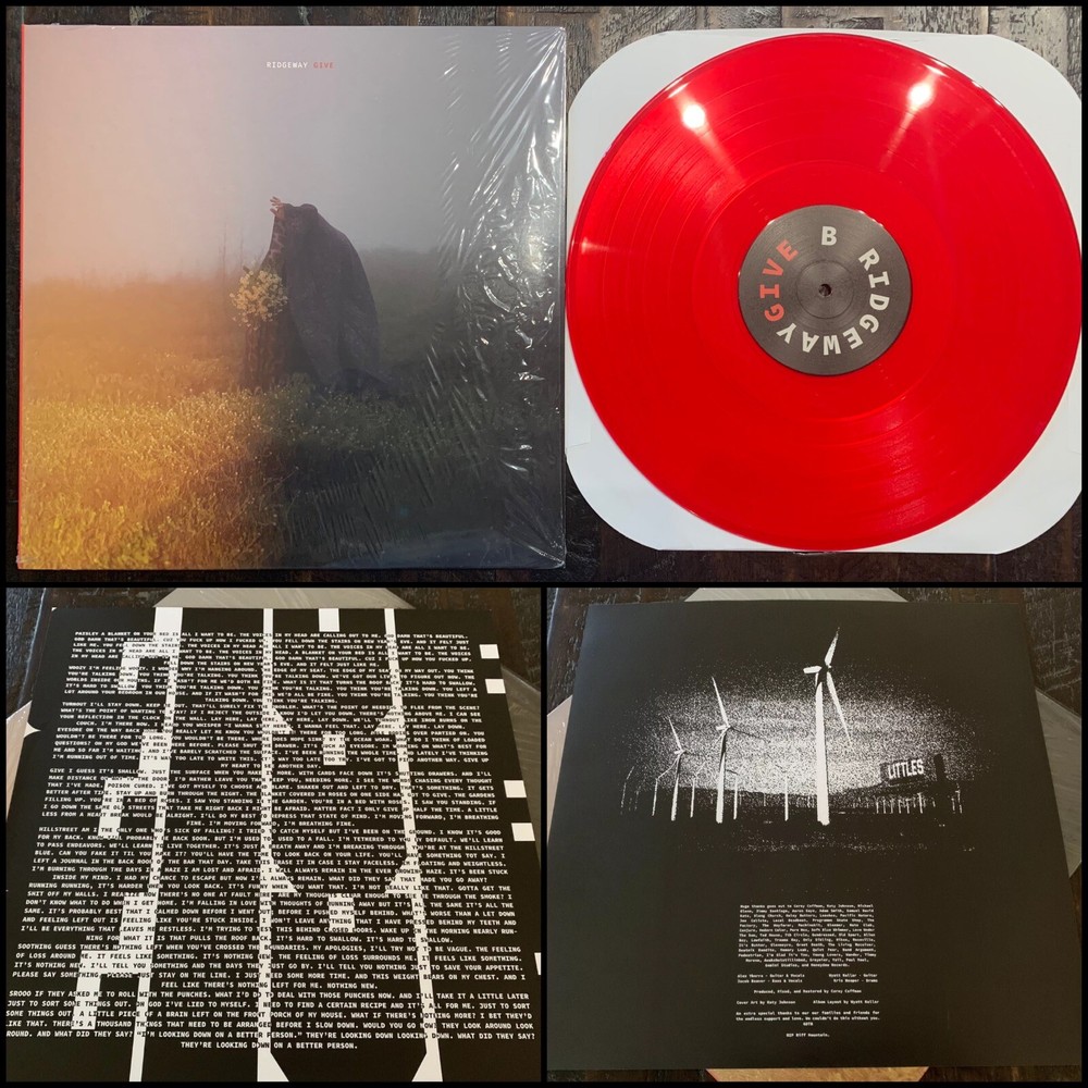 RIDGEWAY Give LP Red Vinyl 150-Glare Fleshwater Leaving Time Downward Gleemer