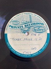 RARE DISNEY 7 x 78rpm Acetate MICKEY MOUSE 21st BIRTHDAY UK Radio Transcription