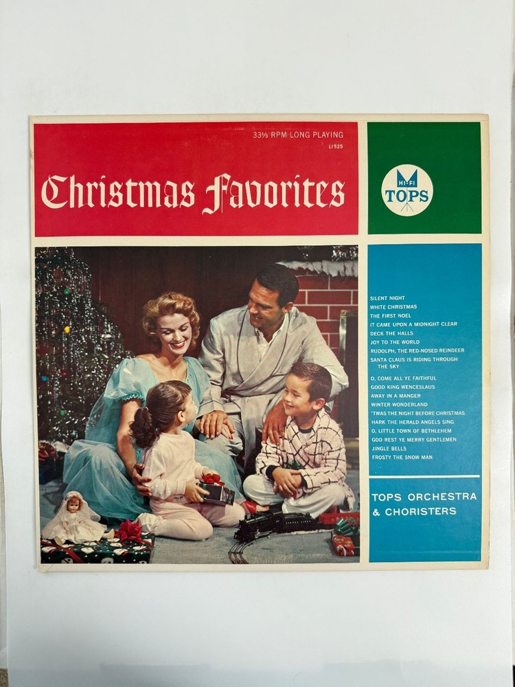 TOPS Orchestra – Christmas Favorites LP Record 1950s TOPS Holiday 33⅓ RPM