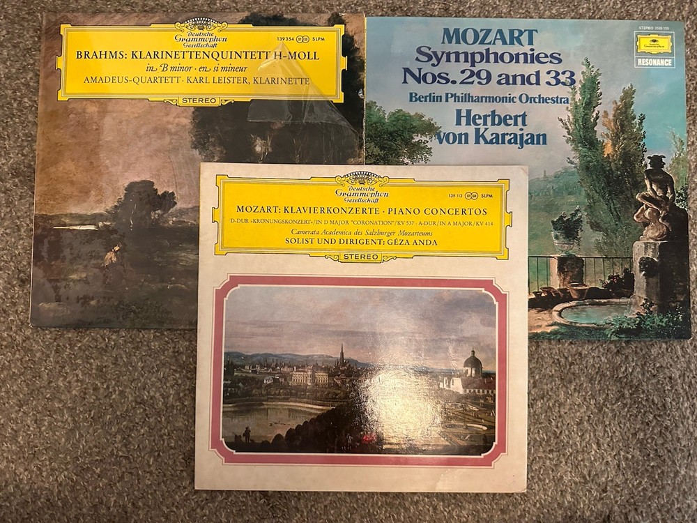 Vintage Deutsche Grammophon Classical Vinyl Records Lot of 3 GREAT Cond.