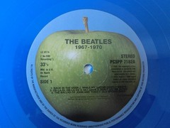 The Beatles 1967-1970 UK Blue Vinyl 2LP Apple PCSPP7181 EX/EX w/Insert