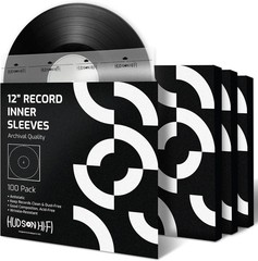 Hudson Hi-Fi Anti-Static Vinyl Record Sleeves – Durable Clear Disc Sleeves Free