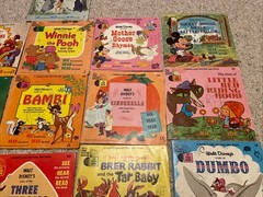 Lot of 20 Vintage SEE HEAR READ Walt Disney’s Books & Records 33 1/3 RPM