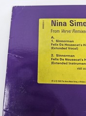 Nina Simone Sinnerman Felix Da Housecat’s Heavenly House Mix Vinyl Record READ