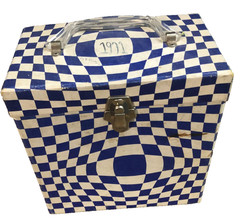 Collection of 10 45s plus Bonus groovy storage box