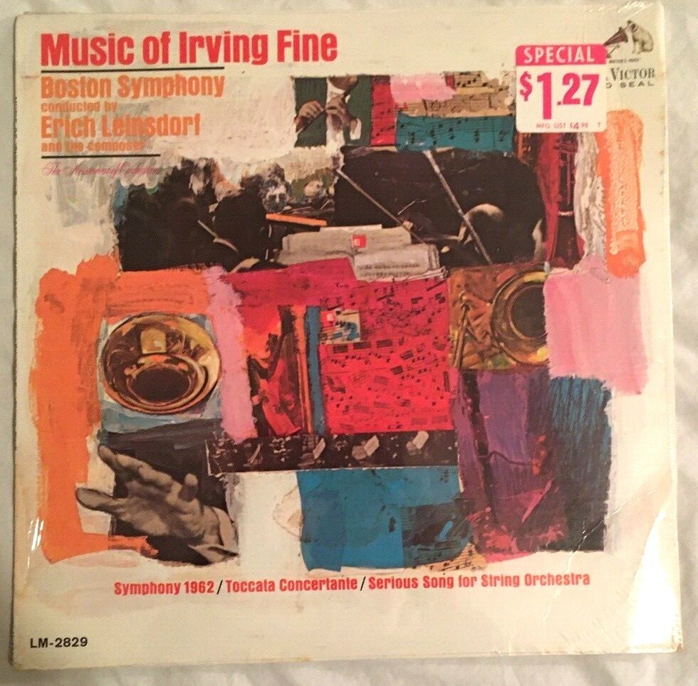 IRVING FINE Rare Sealed RCA SHADED DOG Boston Symphony MONO Leinsdorf RED SEAL