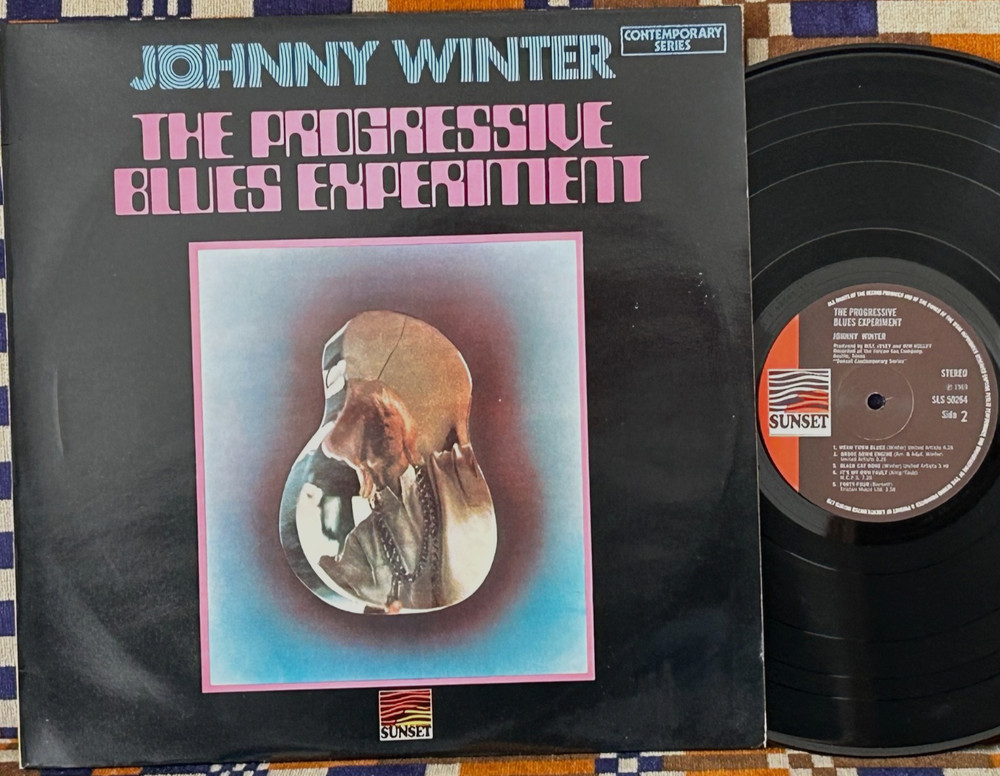 JOHNNY WINTER Progressive Blues Experiment 1974 SUNSET Blues UK LP Play Tested