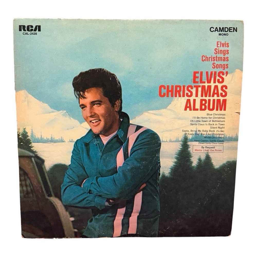 Elvis Presley Elvis’ Christmas Album LP RCA Records Blue Label Vinyl