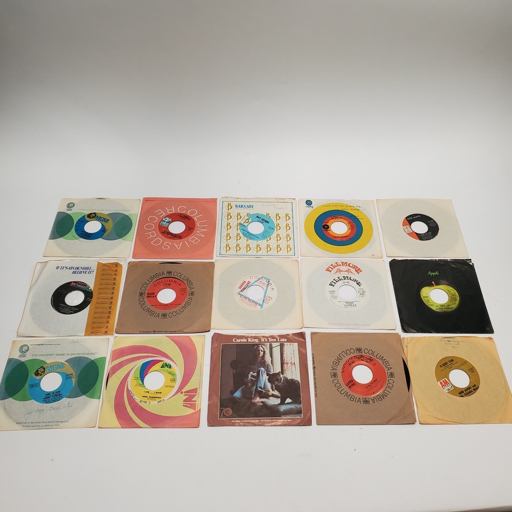 Lot of 15 Rock Pop Folk-Rock 1960s/70s Vinyl 45’s