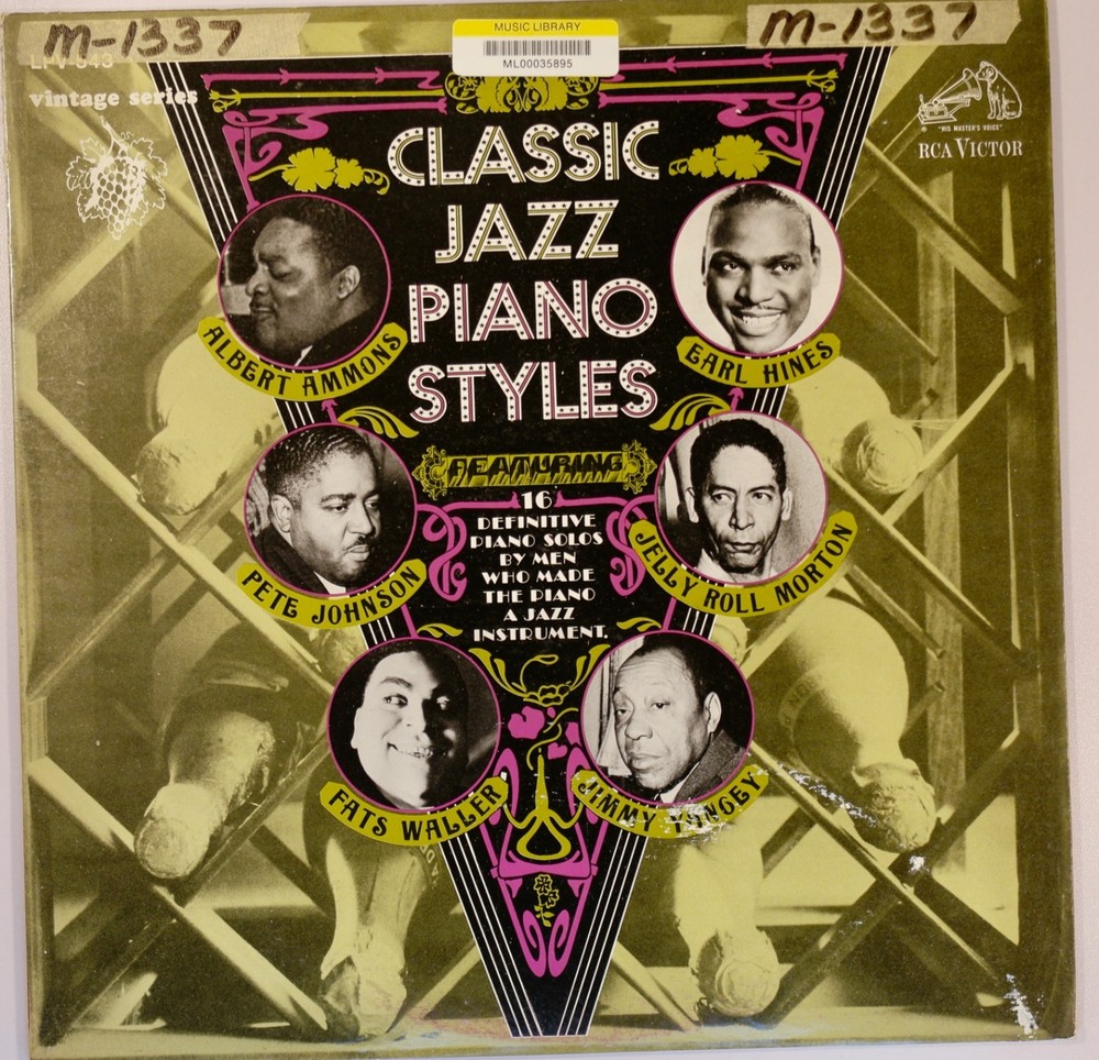 CLASSIC JAZZ PIANO STYLES 1967-EX-Hines-Waller-Morton-RCA LPV 543  
