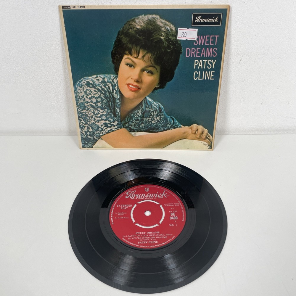 Patsy Cline Sweet Dreams EP 7” Vinyl Record 45rpm Mono Brunswick