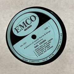 Emil Cohen American Jewish Humorist Autograph Vinyl LP Emco Records 1201 Signed