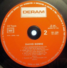 David Bowie – David Bowie 1981 LP, Album, RE Deram 291029 Very Good Plus (VG+)