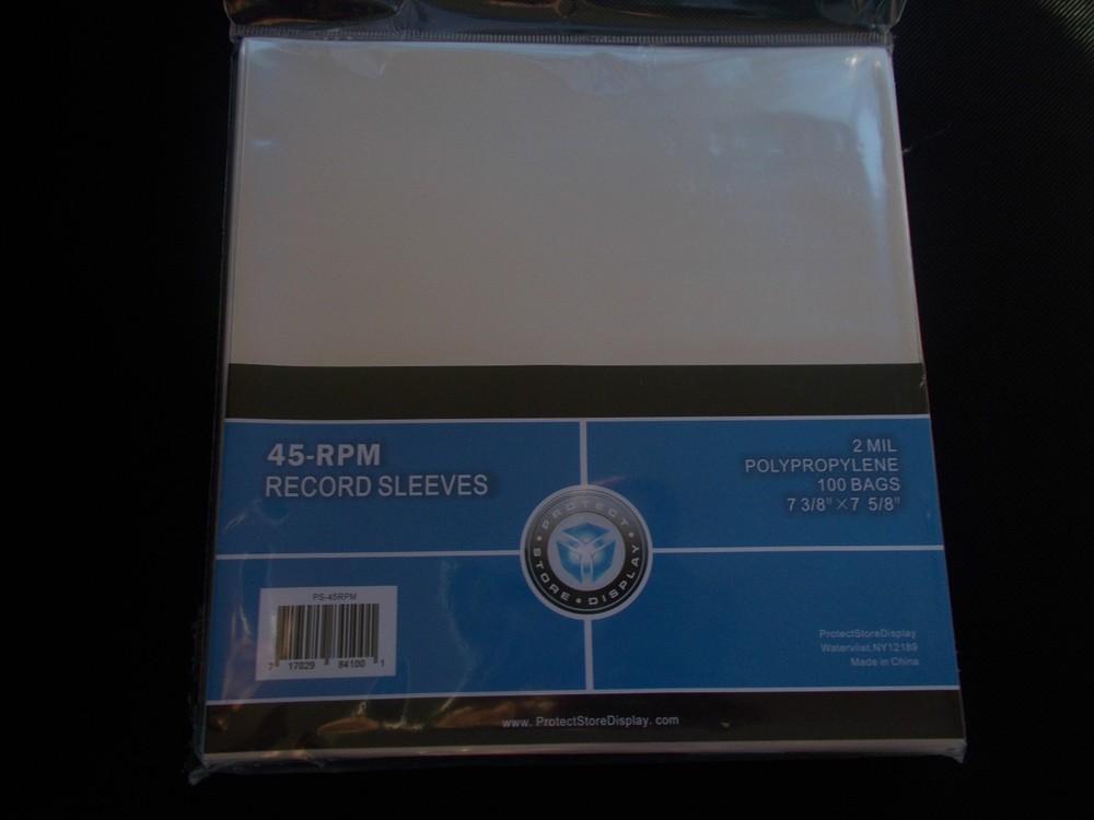 100 CLEAR PLASTIC 7″ (45 RPM) VINYL RECORD ALBUM SLEEVES BAGS OUTERSLEEVES