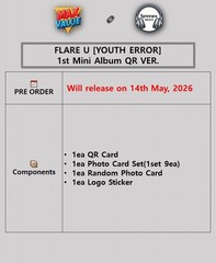FLARE U [YOUTH ERROR] 1st Mini Album QR Ver/QR+10 Photo Card+Sticker OFFICIAL